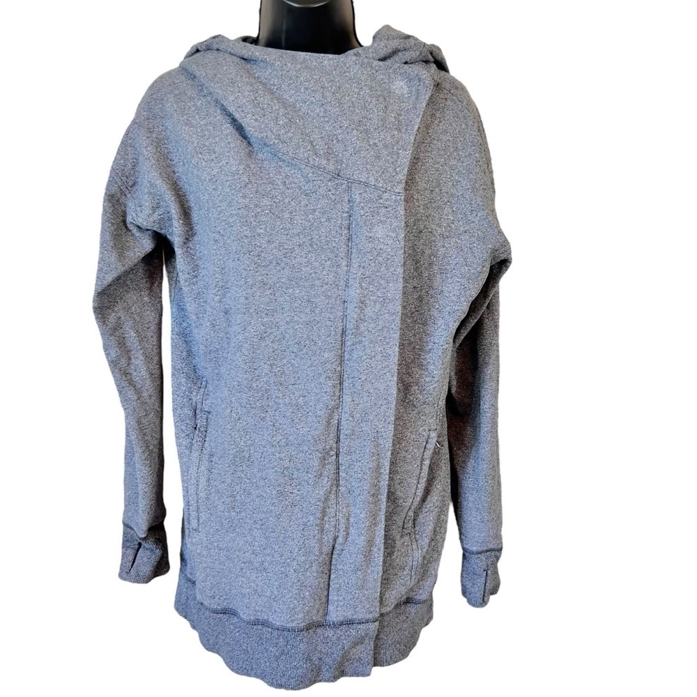 Lululemon Wrap Up Gray Heathered Speckled Hooded Jacket